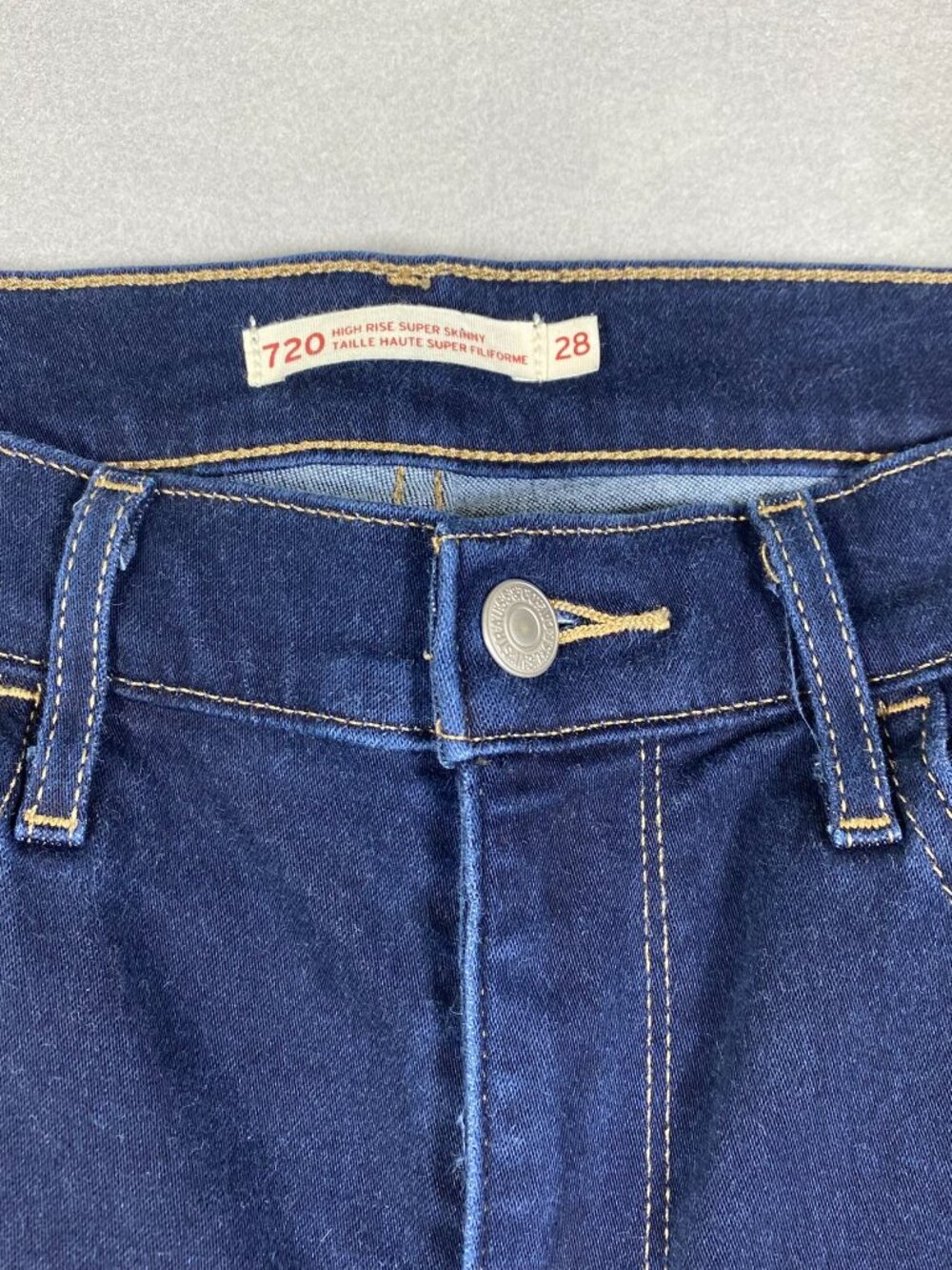 Levi's 720 High Rise Super Skinny Jeans Dark Wash 52797-0015 Womens Size 28x30 - Picture 2 of 15